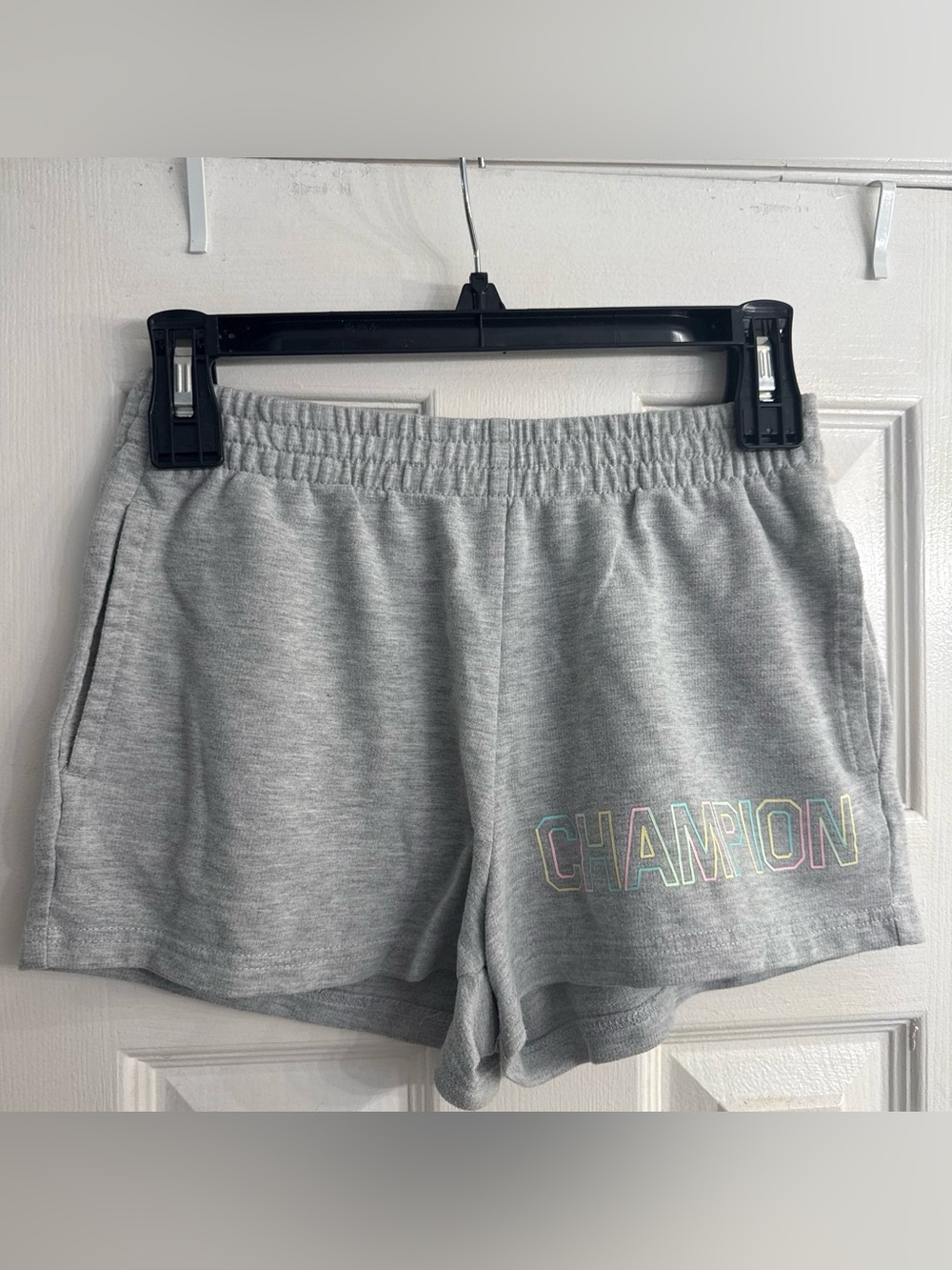 Champion girls Gray Logo Sweat Shorts size L